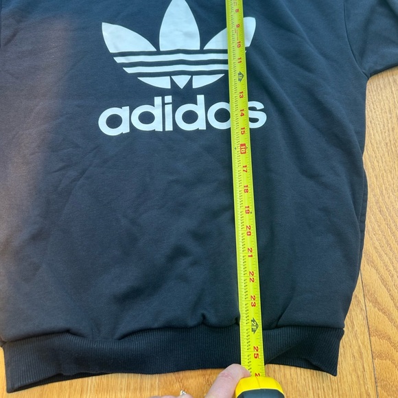 Adidas Original Trefoil Logo Crew Sweatshirt Pullover Size XS Black Top - Picture 6 of 6